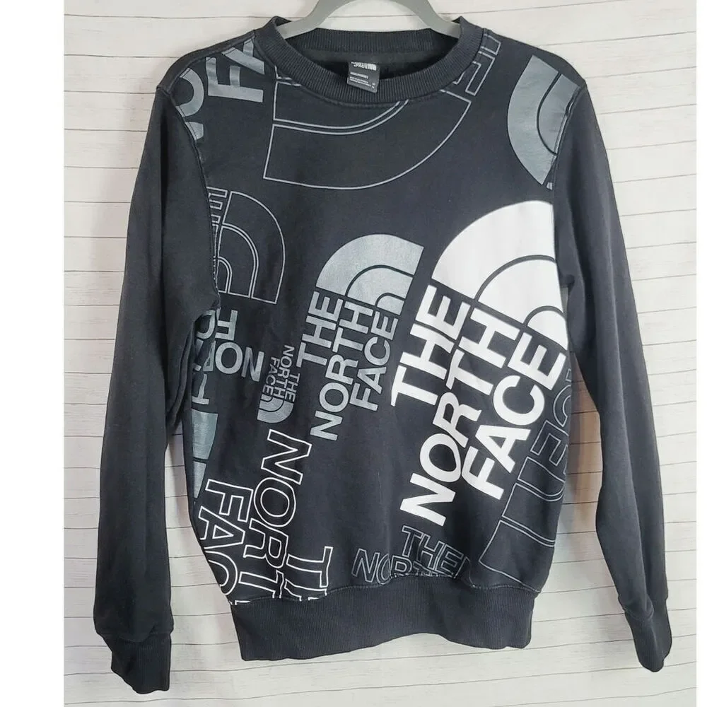 The North Face Men's Graphic Injection Crew Sweatshirt in Black, sz XS